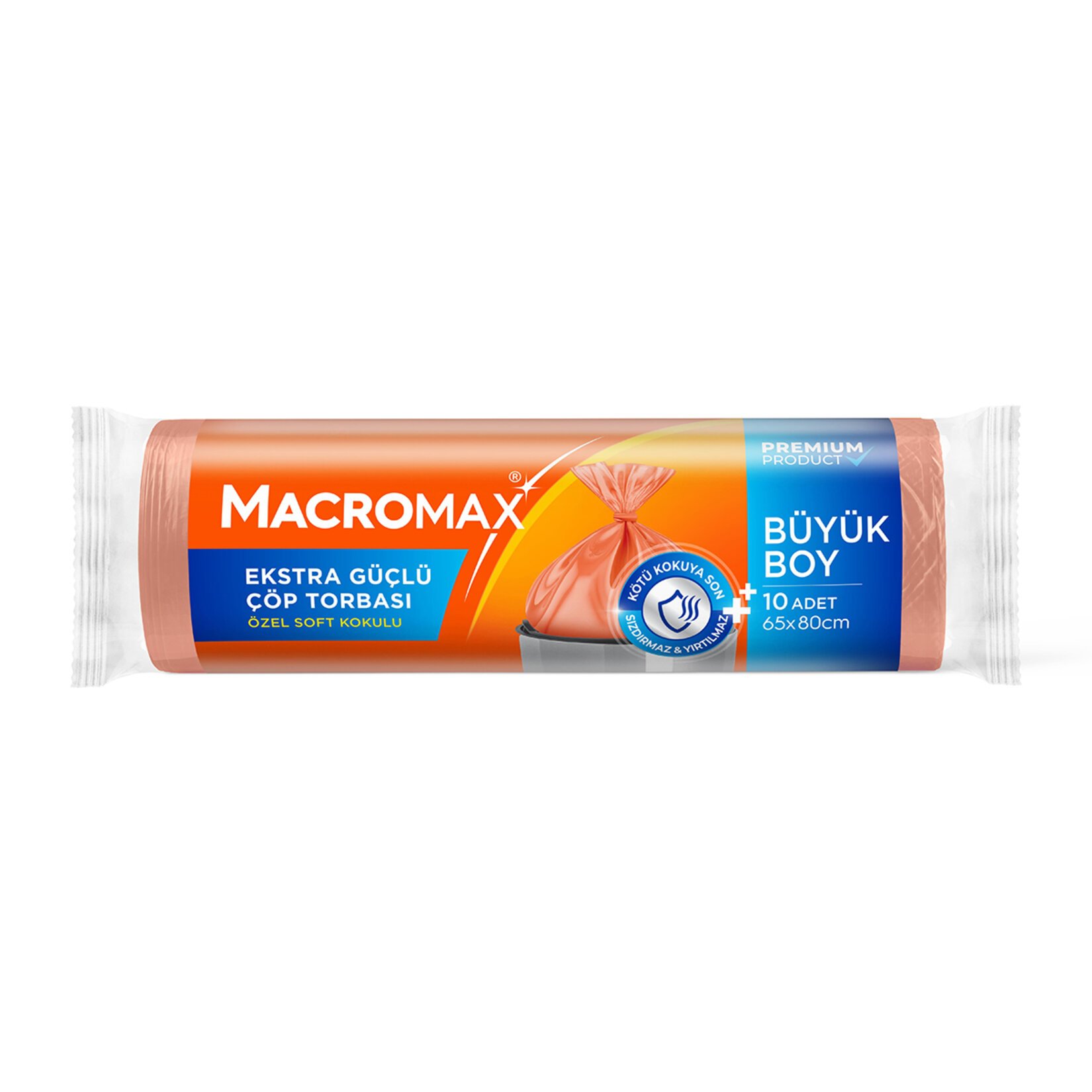Macromax Extra Güçlü Çöp Torbası Büyük Boy 10'lu
